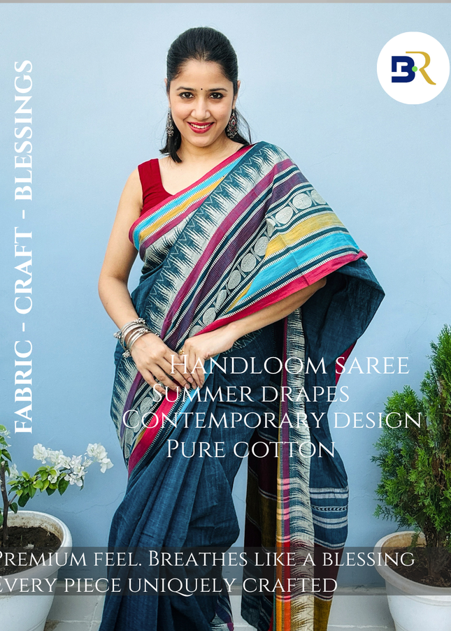 Satyabhama Neelambara Handloom Saree