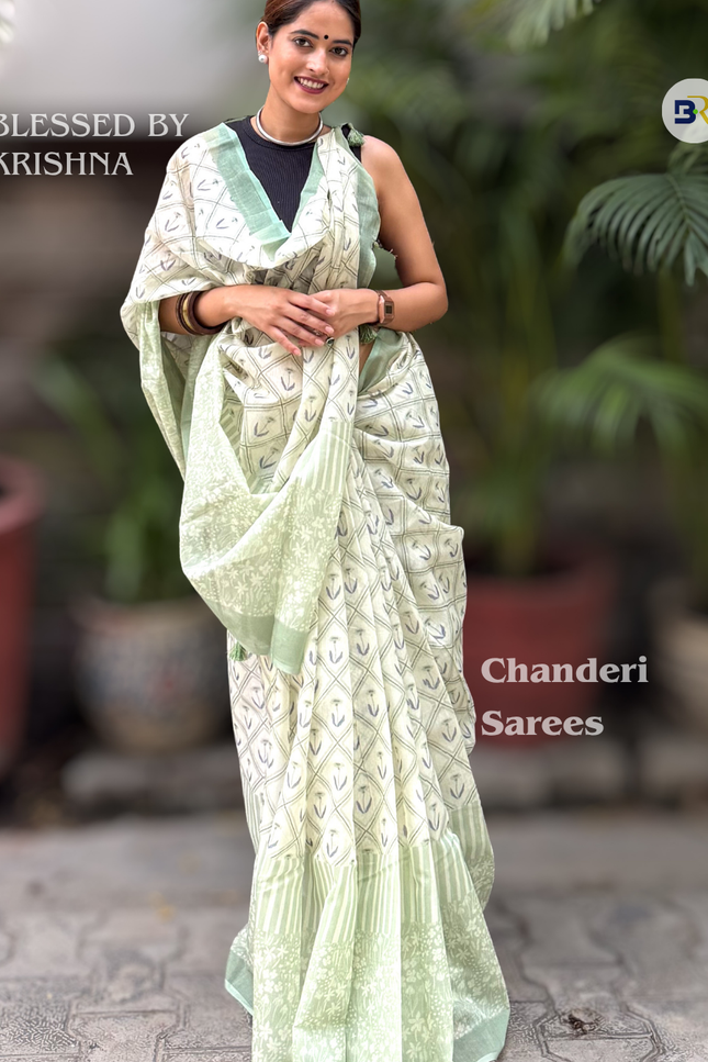 Chandramukhi Krishna Mul Chanderi Saree