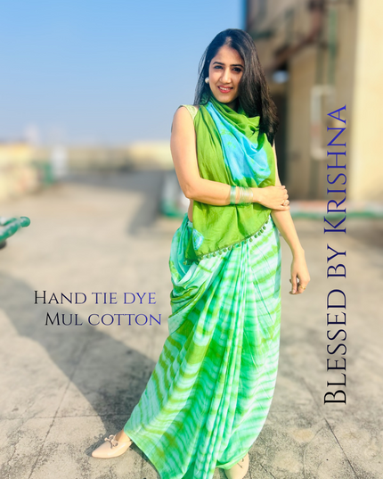 Nature's Joy Spring Mul Cotton Saree