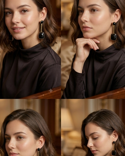 Bhaimi Noir Earrings
