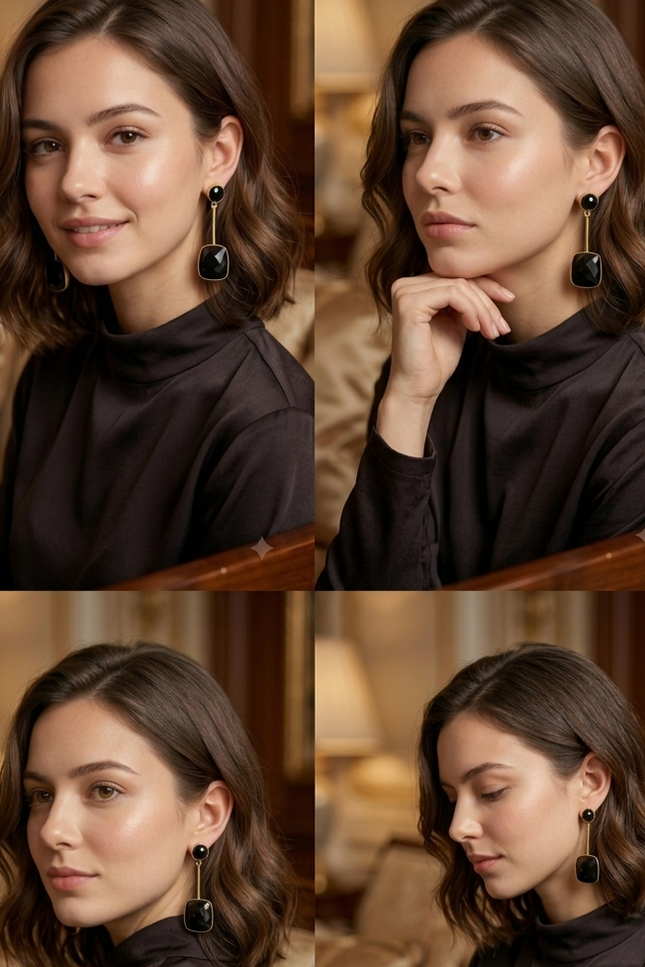 Bhaimi Noir Earrings