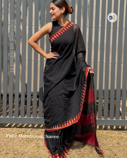 Radha Raman Black Handloom Saree
