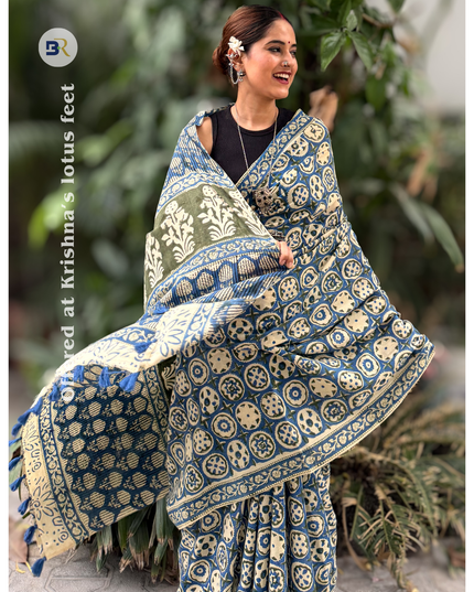 Krishna Jambavati Mul Cotton Saree