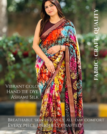 Vrindavan Rangotsav Assam Silk Saree