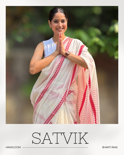 Radha Gopinath White Handloom Saree