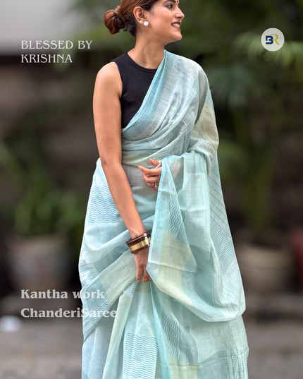 Vrindavaneshwari Chanderi Silk Saree