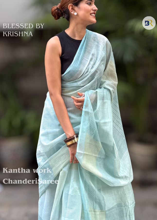 Vrindavaneshwari Chanderi Silk Saree
