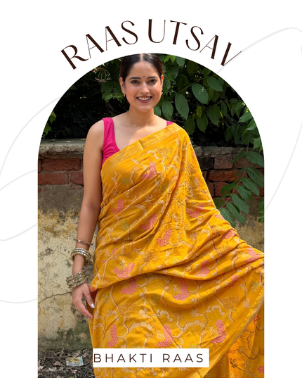 Peeli Pokhar Silk Embroidered Saree