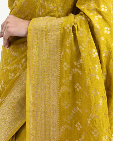 Divine Radiance Golden Banarasi Saree