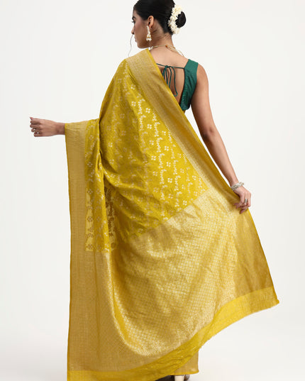 Divine Radiance Golden Banarasi Saree