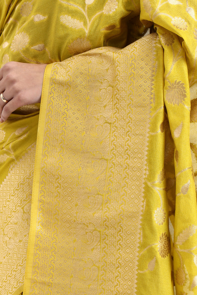 Radha's Radiance Mehandi Banarasi Saree